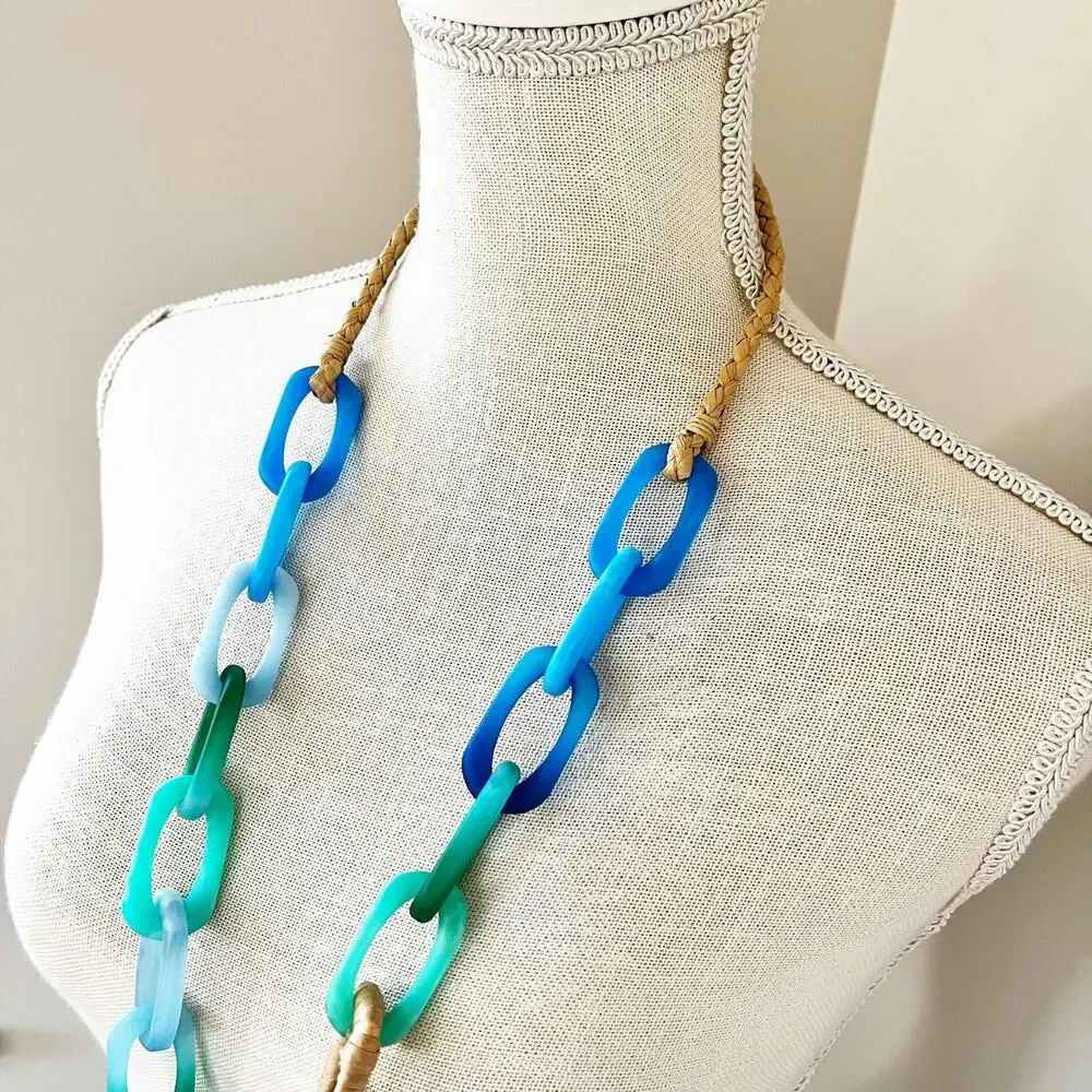 NEW Chico's Cool Multi Links Long Necklace - Picture 7 of 10